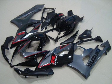 Glänzendes Schwarz Matt Schwarz Rot 2005-2006 Suzuki GSXR 1000 Motorrad Verkleidung