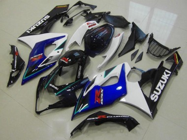 Weiß Blau Glänzendes Schwarz 2005-2006 Suzuki GSXR 1000 Motorrad Verkleidung