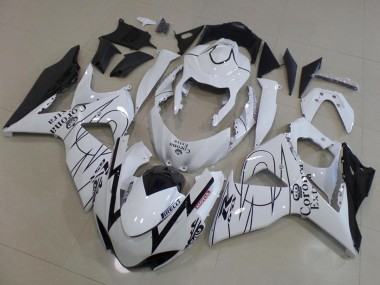 Weiß Schwarz Corona Rennen 2009-2016 Suzuki GSXR 1000 Motorrad Verkleidung