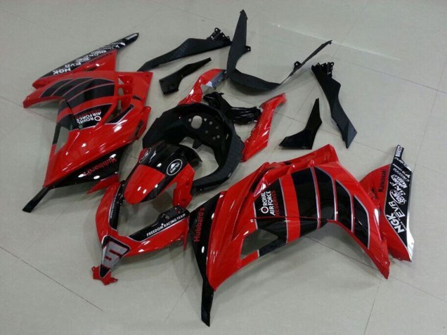 Rot Schwarz Air Force 2013-2018 Kawasaki ZX300R Motorrad Verkleidung