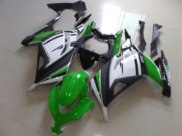 Weiß Grün Matt Schwarz 2013-2018 Kawasaki ZX300R Motorrad Verkleidung