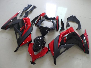 Rot Glänzendes Schwarz Matt Schwarz 2013-2018 Kawasaki ZX300R Motorrad Verkleidung