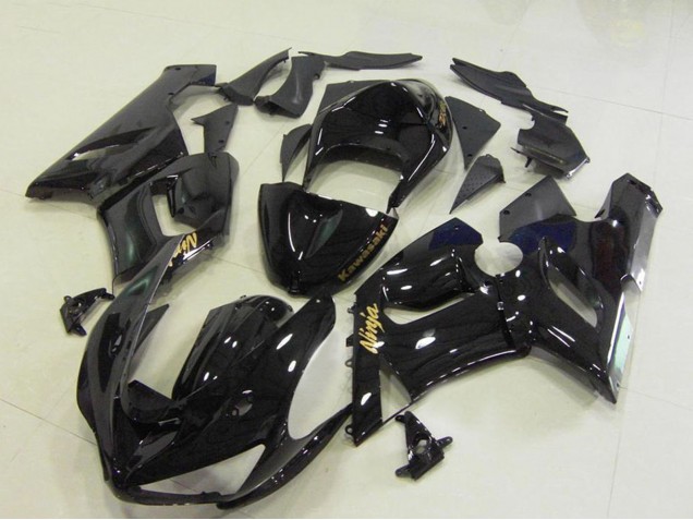 Glänzendes Schwarz Gold Aufkleber 2005-2006 Kawasaki ZX6R Motorrad Verkleidung