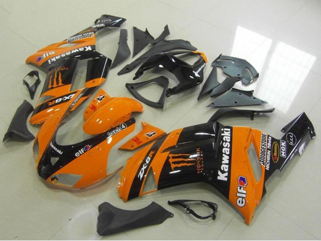 Orange Monster 2007-2008 Kawasaki ZX6R Motorrad Verkleidung