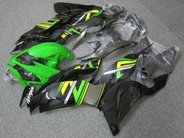 Grün Schwarz Gelb 2019-2022 Kawasaki ZX6R Motorrad Verkleidung
