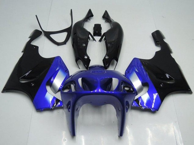 Blau Silber Glänzendes Schwarz 1996-2003 Kawasaki ZX7R Motorrad Verkleidung
