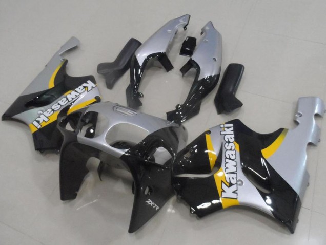 Silber Glänzendes Schwarz Gelb 1996-2003 Kawasaki ZX7R Motorrad Verkleidung