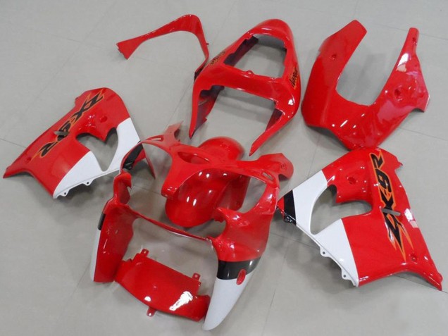 Rot Weiß 2000-2001 Kawasaki ZX9R Motorrad Verkleidung