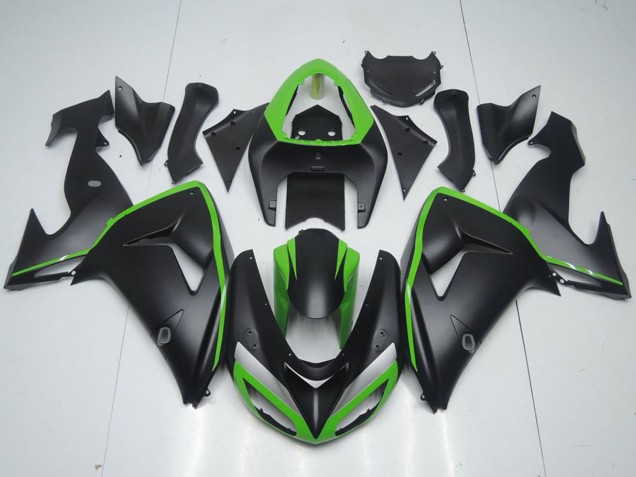 Grün Matt Schwarz 2006-2007 Kawasaki ZX10R Motorrad Verkleidung