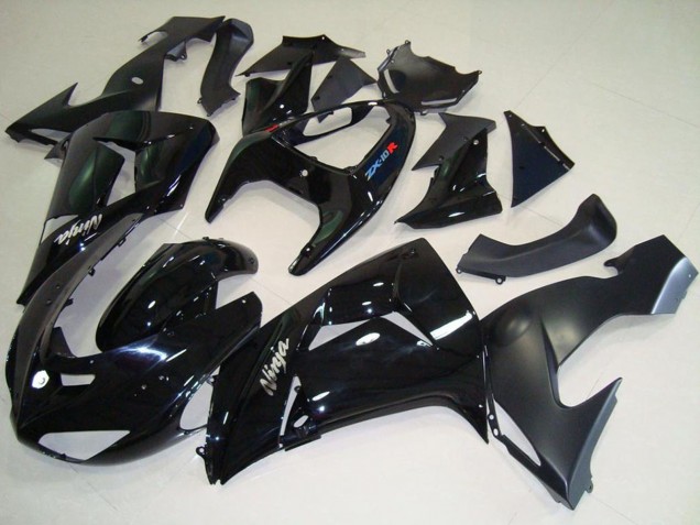 Glänzendes Schwarz Matt Schwarz Weiß Ninja 2006-2007 Kawasaki ZX10R Motorrad Verkleidung