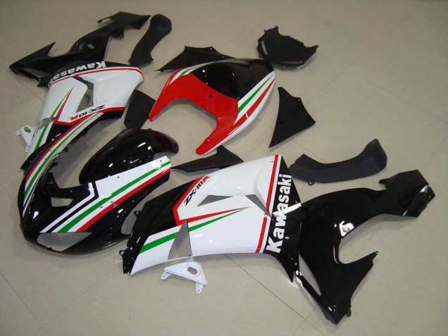 Weiß Rot Schwarz Grün 2006-2007 Kawasaki ZX10R Motorrad Verkleidung
