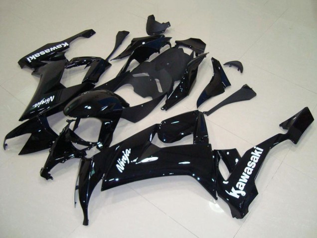 Glänzendes Schwarz Weiß Aufkleber 2008-2010 Kawasaki ZX10R Motorrad Verkleidung