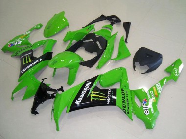 Grün Glänzendes Schwarz Gelb Monster 2008-2010 Kawasaki ZX10R Motorrad Verkleidung