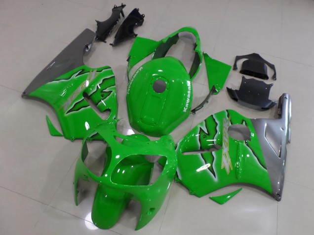 Grün Silber 2000-2001 Kawasaki ZX12R Motorrad Verkleidung