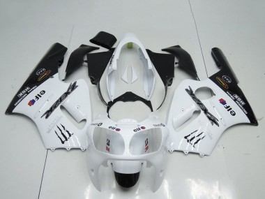 Weiß Schwarz Elf Monster 2000-2001 Kawasaki ZX12R Motorrad Verkleidung