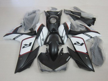 Weiß Matt Schwarz 2015-2018 Yamaha YZF R3 Motorrad Verkleidung
