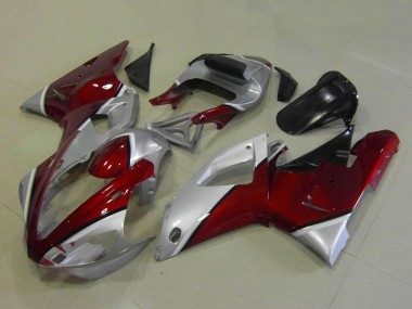 Silber Kastanienbraun Rot 2000-2001 Yamaha YZF R1 Motorrad Verkleidung
