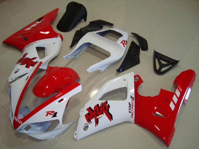 Weiß Rot 2000-2001 Yamaha YZF R1 Motorrad Verkleidung