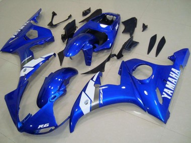Blau Weiß OEM Stil 2003-2004 Yamaha YZF R6 Motorrad Verkleidung