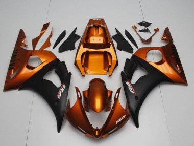 Orange Matt Schwarz 2003-2004 Yamaha YZF R6 Motorrad Verkleidung