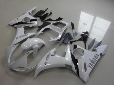 Weiß Glänzendes Schwarz 2003-2004 Yamaha YZF R6 Motorrad Verkleidung Kit