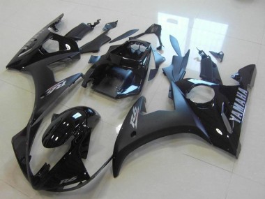 Glänzendes Schwarz Matt Schwarz Silber Aufkleber 2003-2004 Yamaha YZF R6 Motorrad Verkleidung