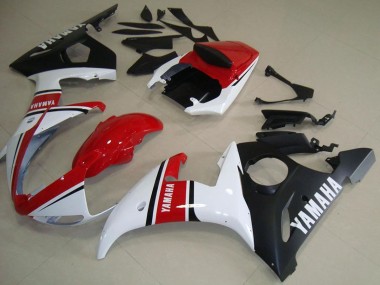 Weiß Rot Matt Schwarz 2003-2004 Yamaha YZF R6 Motorrad Verkleidung