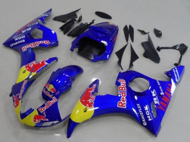 Blau Gelb Red Bull 2003-2004 Yamaha YZF R6 Motorrad Verkleidung