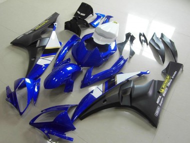 Weiß Blau Matt Schwarz Motul Michelin 2006-2007 Yamaha YZF R6 Motorrad Verkleidung