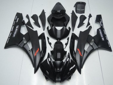 Glänzendes Schwarz Matt Schwarz Rot Motul Michelin 2006-2007 Yamaha YZF R6 Motorrad Verkleidung