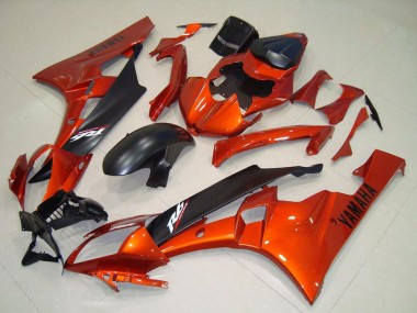 Orange Matt Schwarz 2006-2007 Yamaha YZF R6 Motorrad Verkleidung