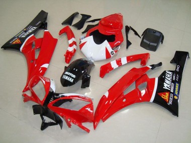 Rot Weiß Glänzendes Schwarz Motul 2006-2007 Yamaha YZF R6 Motorrad Verkleidung