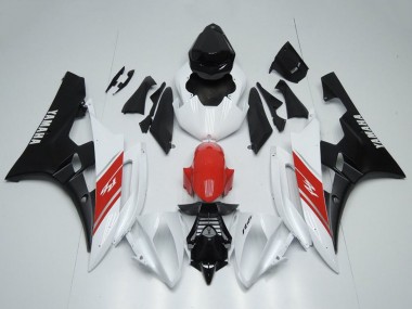 Weiß Rot Matt Schwarz 2006-2007 Yamaha YZF R6 Motorrad Verkleidung