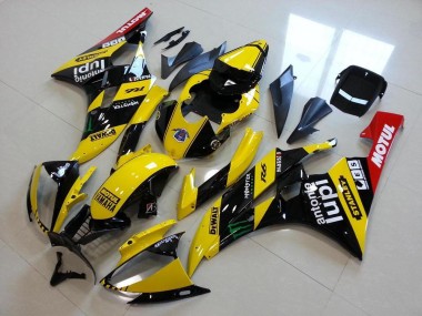 Gelb Glänzendes Schwarz Rot Grün Motul Monster 2006-2007 Yamaha YZF R6 Motorrad Verkleidung