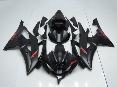 Matt Schwarz Rot Aufkleber 2008-2016 Yamaha YZF R6 Motorrad Verkleidung