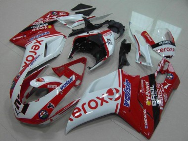 Weiß Rot Glänzendes Schwarz Valsir Xerox OEM Stil 21 2007-2014 Ducati 848 1098 1198 Motorrad Verkleidung