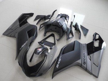 Grau Matt Schwarz 2007-2014 Ducati 848 Motorrad Verkleidung