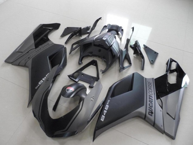 Grau Matt Schwarz 2007-2014 Ducati 848 Motorrad Verkleidung