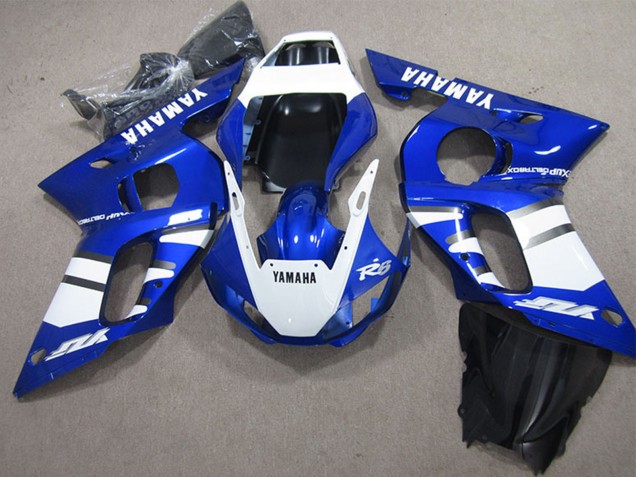 Weiß Blau 1998-2002 Yamaha YZF R6 Motorrad Verkleidung