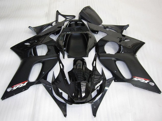 Glänzendes Schwarz Matt Schwarz 1998-2002 Yamaha YZF R6 Motorrad Verkleidung