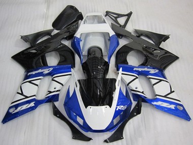 Weiß Blau Glänzendes Schwarz Champions 1998-2002 Yamaha YZF R6 Motorrad Verkleidung