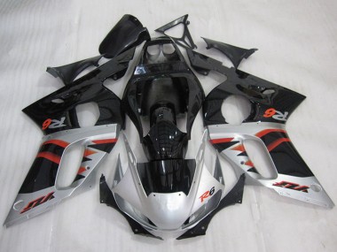 Silber Rot Glänzendes Schwarz 1998-2002 Yamaha YZF R6 Motorrad Verkleidung