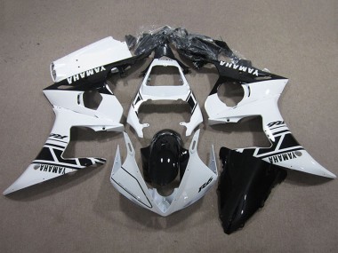 Weiß Glänzendes Schwarz 2003-2004 Yamaha YZF R6 Motorrad Verkleidungen Kit
