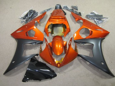 Orange Matt Schwarz 2003-2004 Yamaha YZF R6 Motorrad Verkleidung