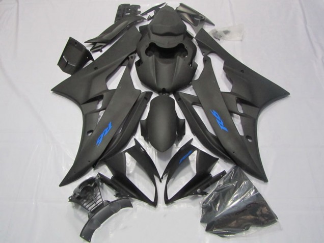 Matt Schwarz Blau Aufkleber 2006-2007 Yamaha YZF R6 Motorrad Verkleidung