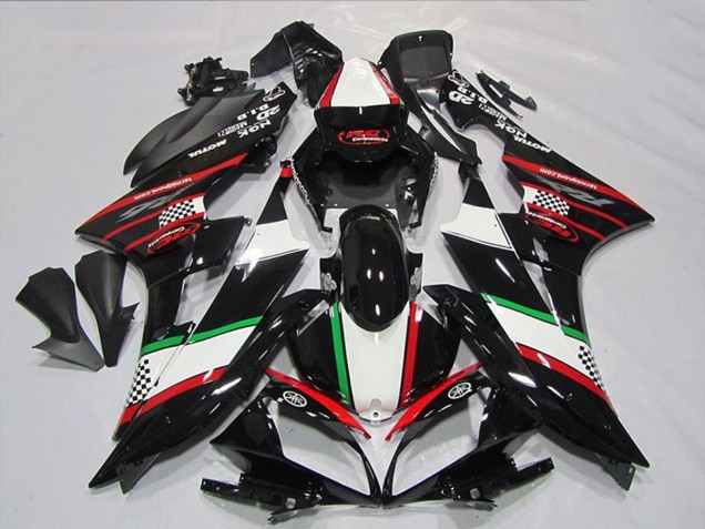 Weiß Rot Glänzendes Schwarz Grün Motul 2006-2007 Yamaha YZF R6 Motorrad Verkleidung