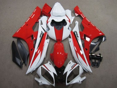 Weiß Rot Schwarz 2006-2007 Yamaha YZF R6 Motorrad Verkleidung