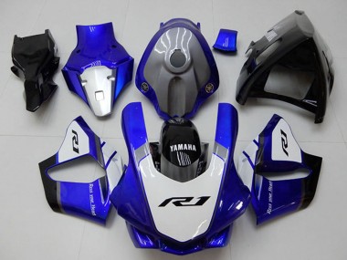 Weiß Blau Glänzendes Schwarz 2015-2019 Yamaha YZF R1 Motorrad Verkleidung
