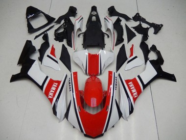 Weiß Rot Schwarz 2015-2019 Yamaha YZF R1 Motorrad Verkleidung