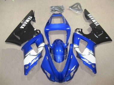 Blau Weiß Glänzendes Schwarz 1998-1999 Yamaha YZF R1 Motorrad Verkleidung